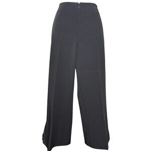 Astuces Womens Black Wide Leg High Waisted‎ Pants Size 2 Flowy Parisian Chic